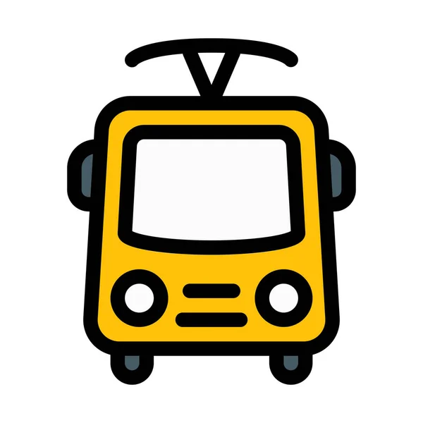 Trolejbus Elektryczny Zasilany Ilustracji Wektorowych — Wektor stockowy