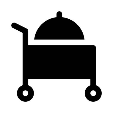 Oda Servisi sepeti arka izole kapatmak