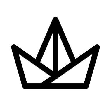 Beyaz arka plan üzerinde izole tekne origami