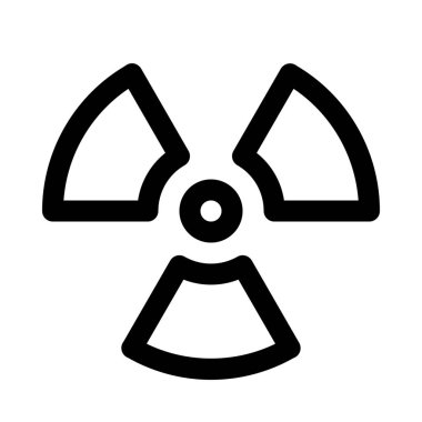 Radyasyon tehlikesi sembolü arka izole kapatmak
