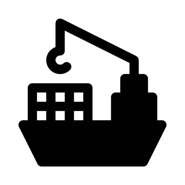 İzole arka plan üstünde yük gemisi kutsal kişilerin resmi