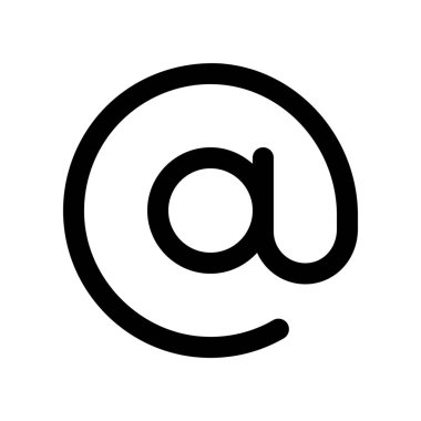 E-posta izole sembol, yakın çekim