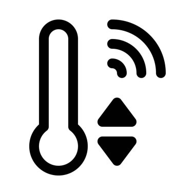 Sıcaklık kontrolü izole arka plan duvar kağıdı yakın kadar akıllı