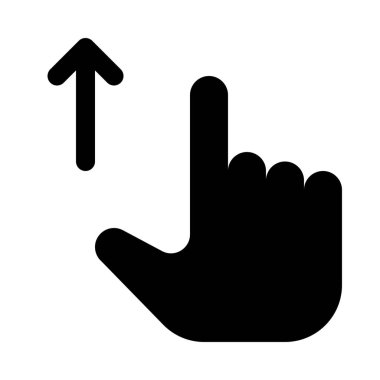 Parmakları ile yukarı