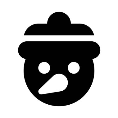 Kardan adam şapka arka plan ile yakın çekim