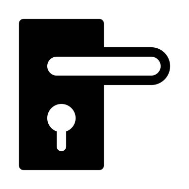 Anahtar deliği arka plan ile kapı kolu izole kapatmak