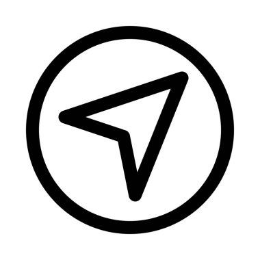 GPS navigasyon sembolü arka izole kapatmak