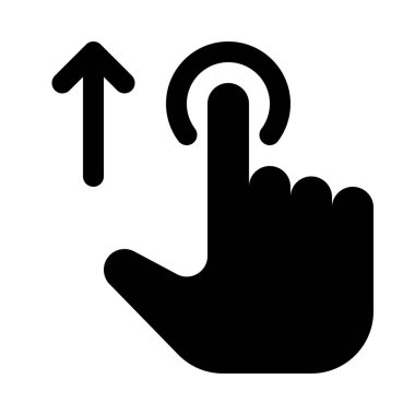 Dokunun, basılı tutun ve yukarı izole arka plan duvar kağıdı yakın yukarı kaydırmak