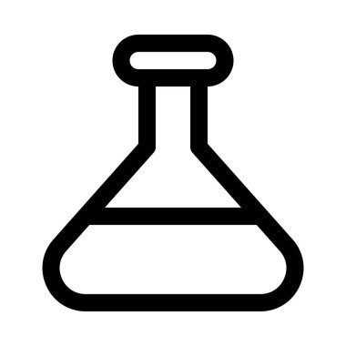 Erlenmeyer konik şişesi arka izole kapatmak