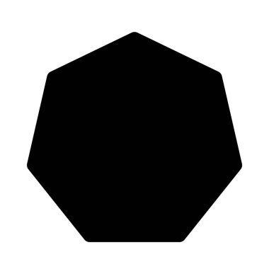 iki boyutlu yedigen arka izole kapatmak