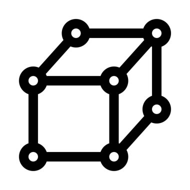 Küp atomun yapısı arka izole kapatmak