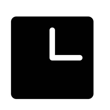 Kare yüz duvar saati arka izole kapatmak