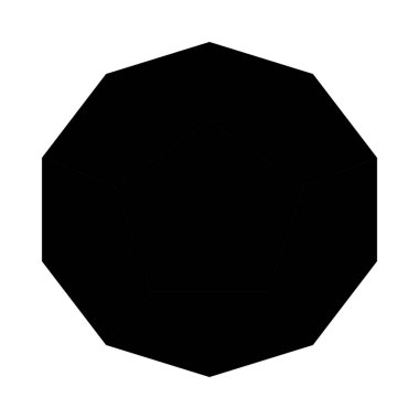 düzensiz pentagonal dodecahedron arka izole kapatmak