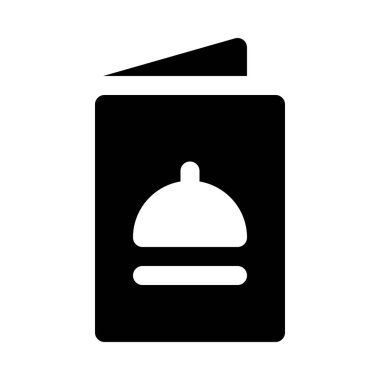 Otel gıda menü arka izole kapatmak