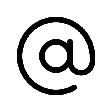 E-posta izole sembol, yakın çekim