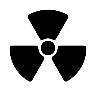 Radyoaktif radyasyon sembolü arka plan yakın çekim