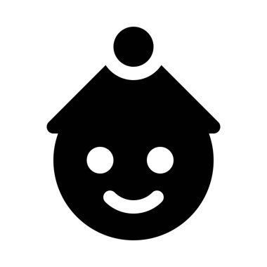 Kardan adam yüz arka plan gülümseyen yakın çekim