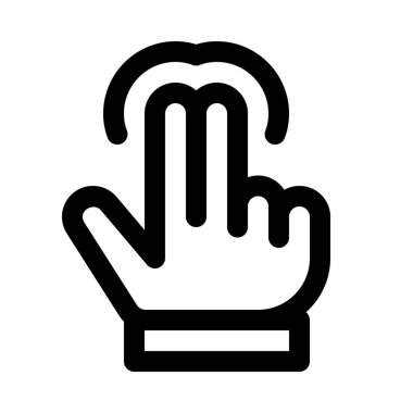 Çift parmak dokunun arka izole kapatmak