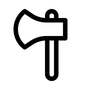 beyaz arkaplanda izole edilmiş balta