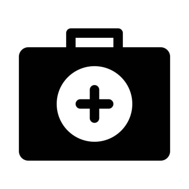 Acil ilk yardım çantası arka izole kapatmak