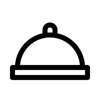 Cloche, hizmet taze yiyecek. arka plan yakın izole