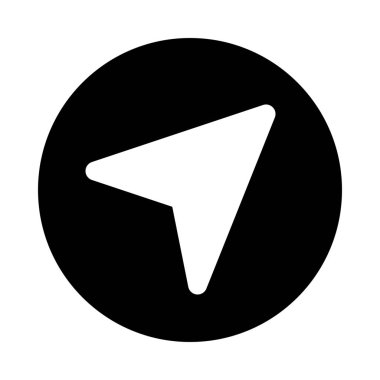 GPS navigasyon sembolü arka izole kapatmak