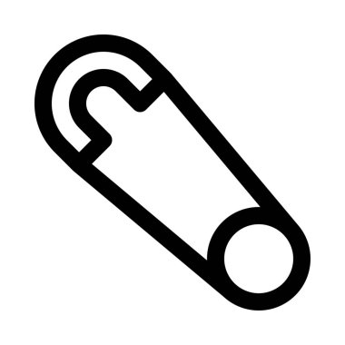 Beyaz arka plan üzerinde izole Broş iğne