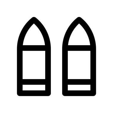 beyaz arkaplanda izole edilmiş mermiler