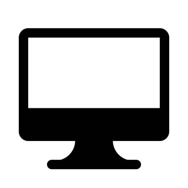 Düz bilgisayar monitörü arka izole kapatmak