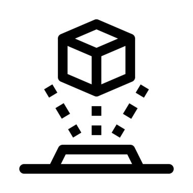 3D hologram projektör izole arka plan yakın çekim