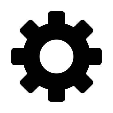 COG ayarı simgesi arka izole kapatmak