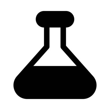 Erlenmeyer konik şişesi arka izole kapatmak