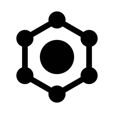 Altıgen moleküler yapısı arka izole kapatmak