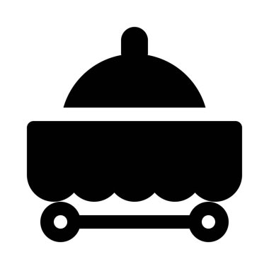 Yemek servis arabası arka plan yakın çekim