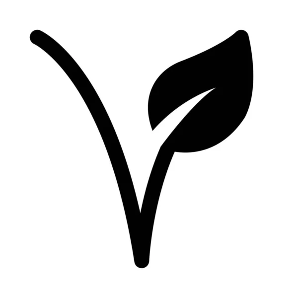 Vegetarisk Symbol Isolera Bakgrund — Stock vektor