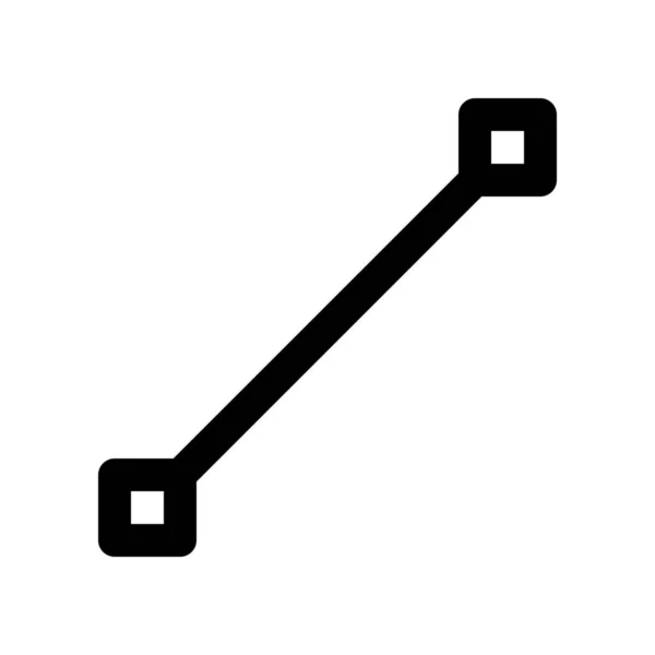 Eenvoudige Regel Tool Achtergrond Close Geïsoleerd — Stockvector