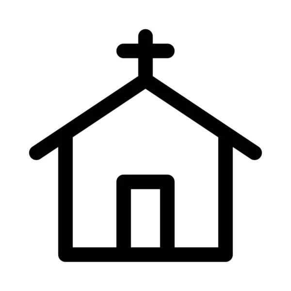 Templom Keresztény Vallásos Hely Hátterét Zár Akár Elszigetelt — Stock Vector