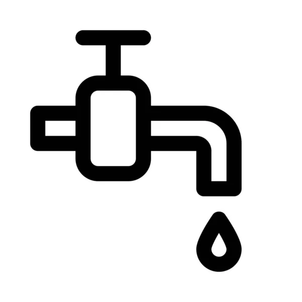 Vatten Droppande Kran Bakgrund Närbild — Stock vektor