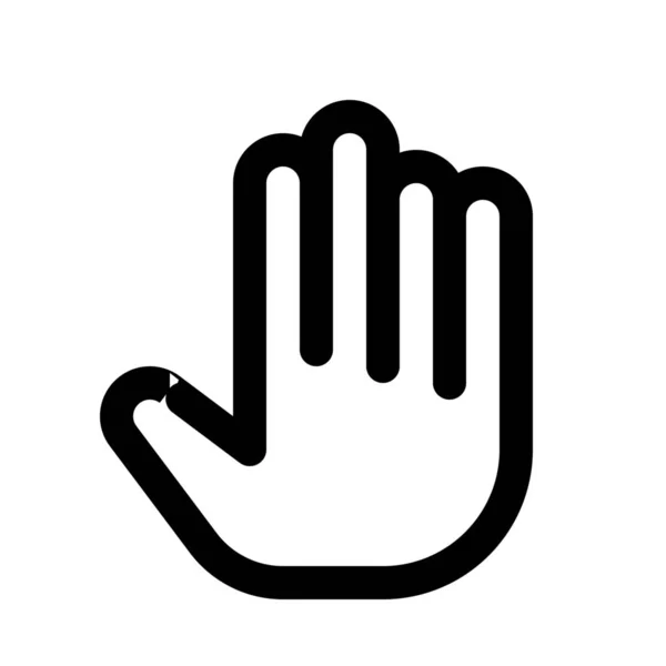 Υψηλό Υπόβαθρο Χέρι Πέντε Χειρονομία Κοντινό Απομονωμένες — Διανυσματικό Αρχείο
