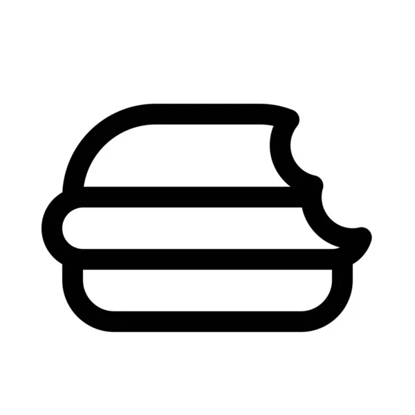 Гамбургер Укус Фон Крупним Планом Ізольований — стоковий вектор