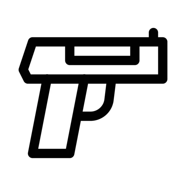 Pistole Izolované Bílém Pozadí — Stockový vektor