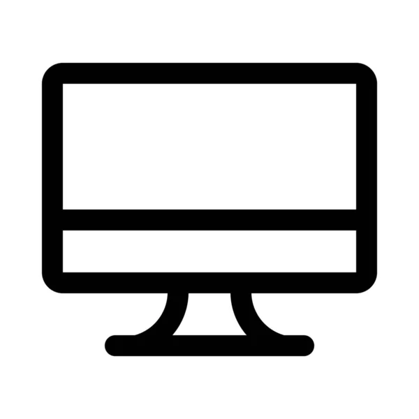 Platte Computer Monitor Achtergrond Close Geïsoleerd — Stockvector