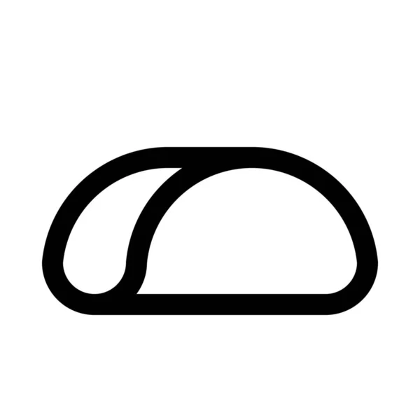 Taco Оболонка Ізольований Фон Шпалери Крупним Планом — стоковий вектор