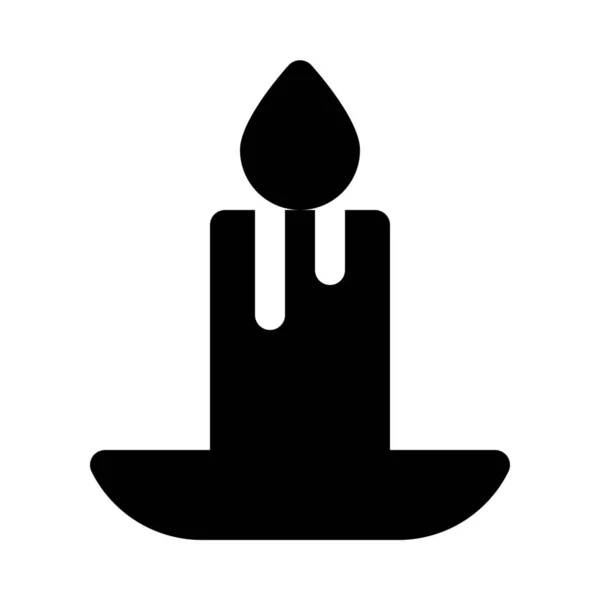 Плаваюча Свічка Ізольована Білому Тлі Крупним Планом Ізольована — стоковий вектор