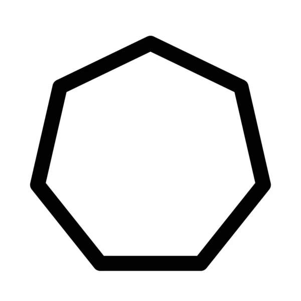 Duas Dimensões Heptagon Fundo Close Isolado — Vetor de Stock