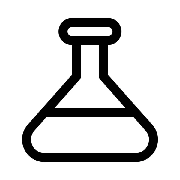 Erlenmeyer Lombikban Hátterét Zár Megjelöl Elszigetelt — Stock Vector