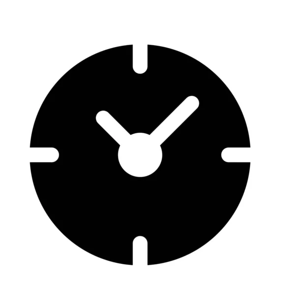 Reloj Línea Redonda Fondo Primer Plano Aislado — Vector de stock