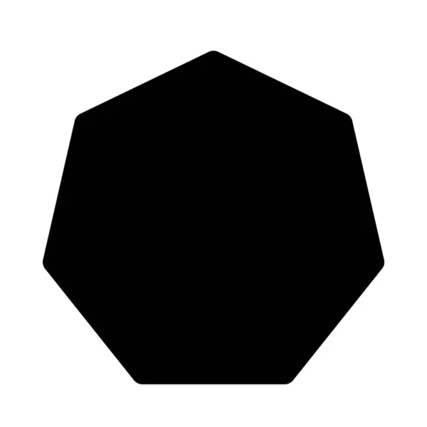 つの次元の七角形背景クローズ アップ分離 — ストックベクタ