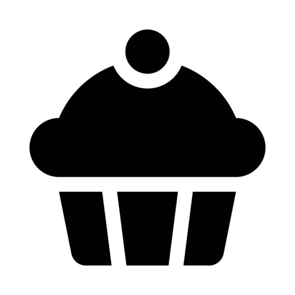 Cupcake Fond Fermer Isolé — Image vectorielle