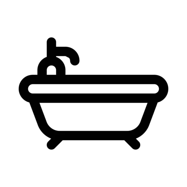Modern Bathroom Tub Isolated Background Close — Stock Vector